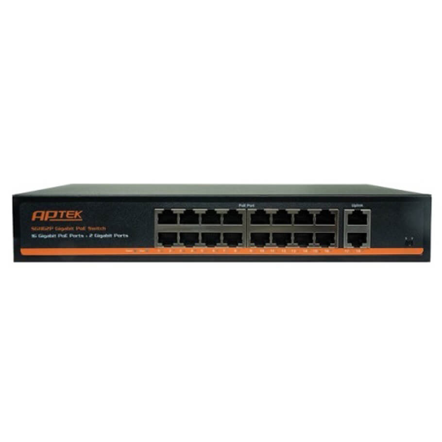 16-port Gigabit PoE Switch APTEK SG1162P
